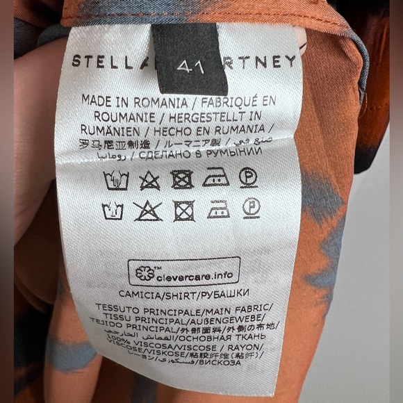 Stella McCartney Animal Print Button Down Shirt Mens Sz 41 - Picture 4 of 6